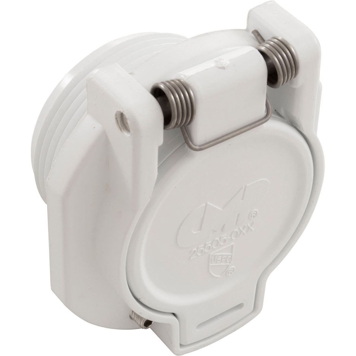 CMP 25505-000-000 white 1.5 inch Vac Lock vacuum wall fitting