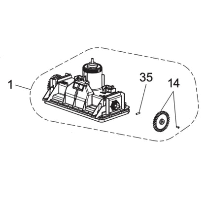 Polaris R0972700 motor block kit for the Freedom robotic pool cleaner