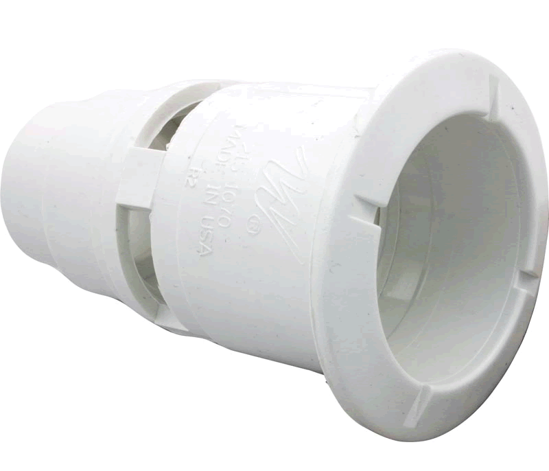 Waterway 215-1070 poly gunite jet wall fitting in white