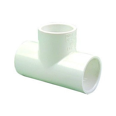 Lasco 401-210 1-1/2 by 1-1/2 by 3/4 inch Schedule 40 PVC reducing slip tee