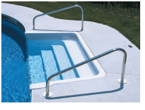 S.R. Smith 50-766 40 inch deck mounted pool handrails, pair