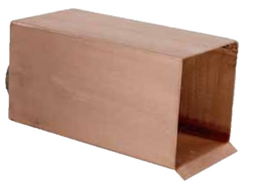 Bobe BSC-4 4 in. copper box scupper for pool and deck water features