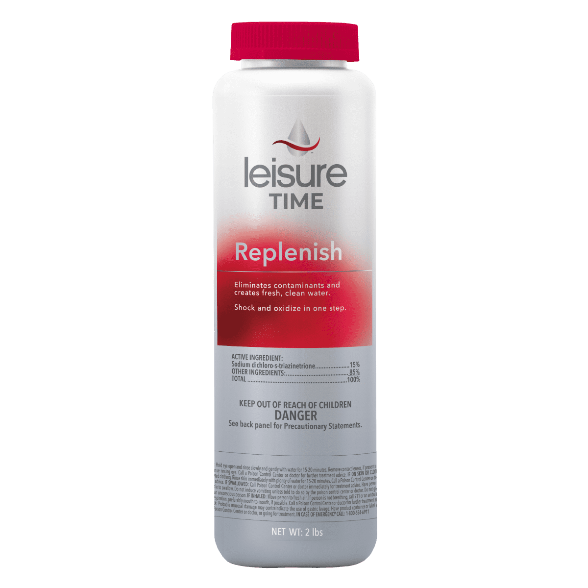 Leisure Time Replenish 2 lb spa shock and oxidizer bottle