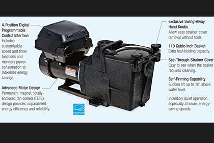Hayward W3SP2603VSP Super Pump Variable Speed 1.65 THP, front view