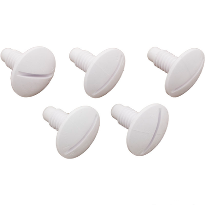 Pentair Kreepy Krauly EC55 white plastic wheel screw, 5 pack, for Letro Legend cleaners