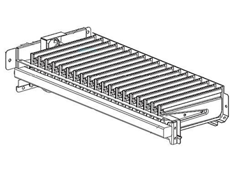 Raypak 014842F natural gas burner tray for the 156A pool heater
