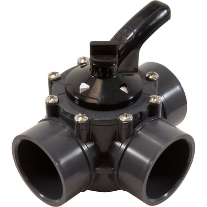 Hayward PSV3S2DGR 2 in by 2-1/2 in PSV Series 3-way diverter valve in PVC