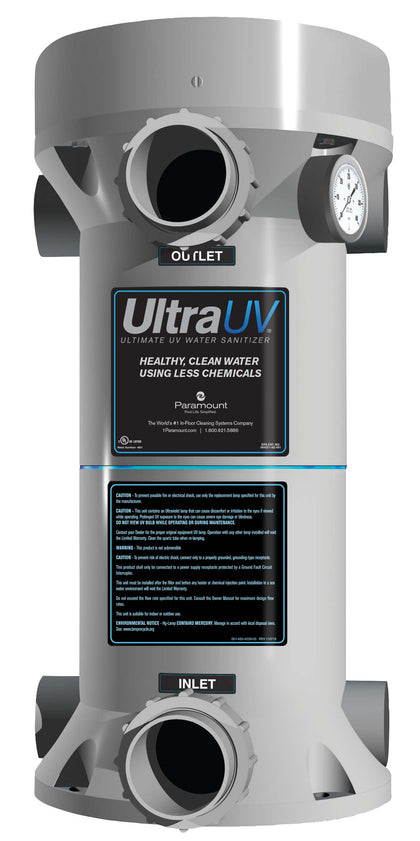 Paramount Ultra UV2 single lamp ultraviolet water sanitizer, 120V, part 004422202100