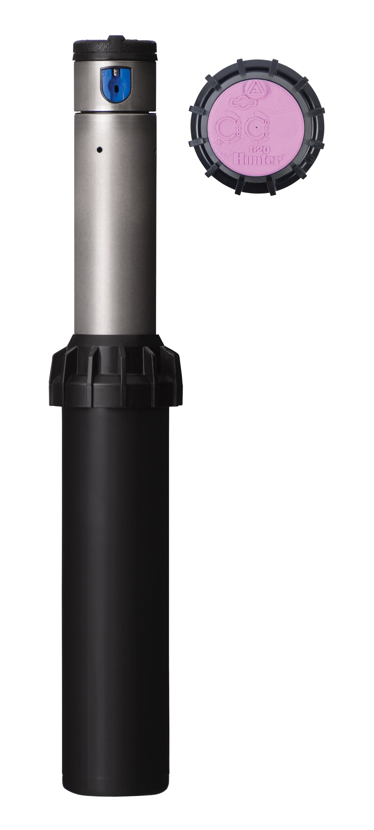 Hunter I-20-06-SS-R; I-20 Rotor, 6", adjustable from 50° to 360°, ¾" inlet, stainless steel riser, check valve, reclaimed ID
