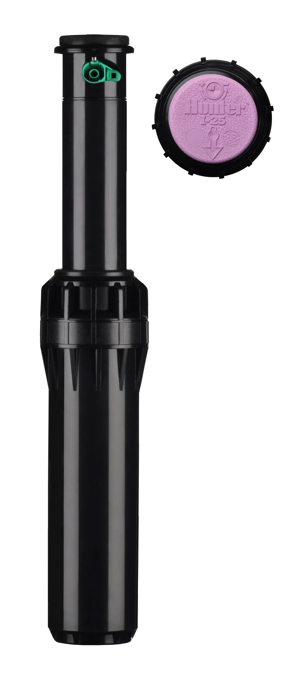 Hunter I-25-06-R; I-25 Rotor, 6", adjustable from 50° to 360°, 1" inlet, plastic riser, check valve, reclaimed ID, five nozzles included