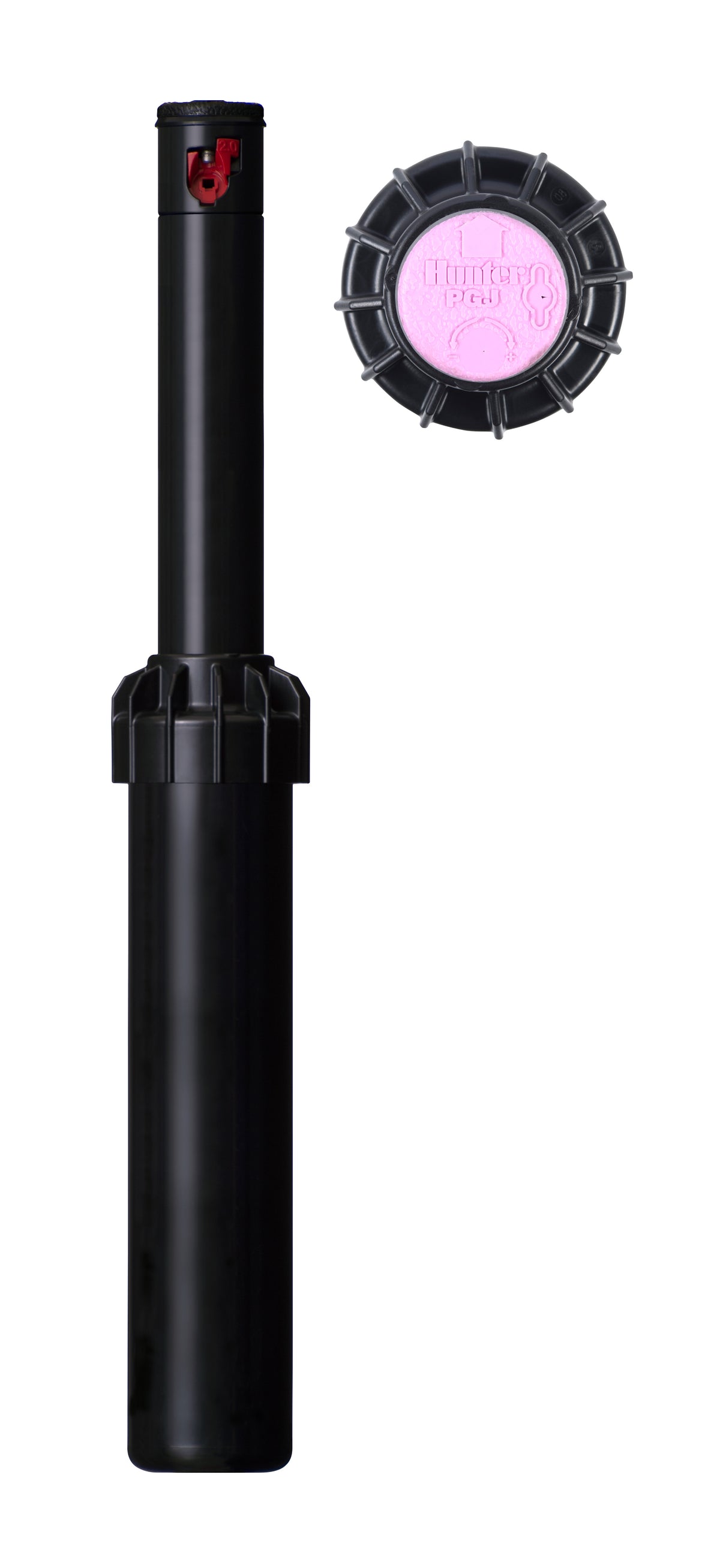 Hunter PGJ-06-R; PGJ Rotor, 6", adjustable from 40° to 360°, ½" inlet, nozzle 2.0 installed, reclaimed ID
