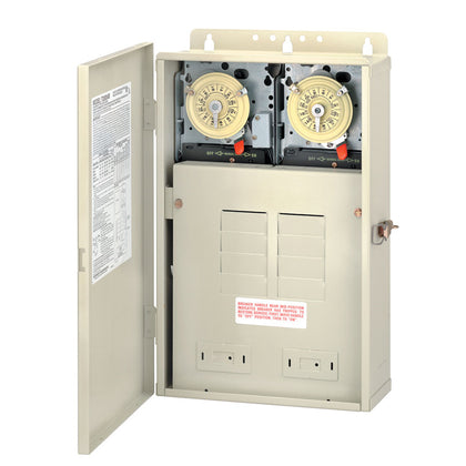 Intermatic 100 AMP PANEL W/1 T104M201 208-277V & 1 T104M 208-277V CLOCKS | T32404R