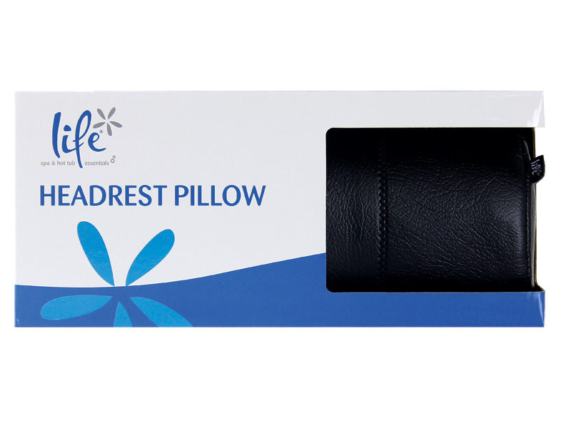 Life Essentials LSP202 black spa and hot tub headrest pillow with black stitching