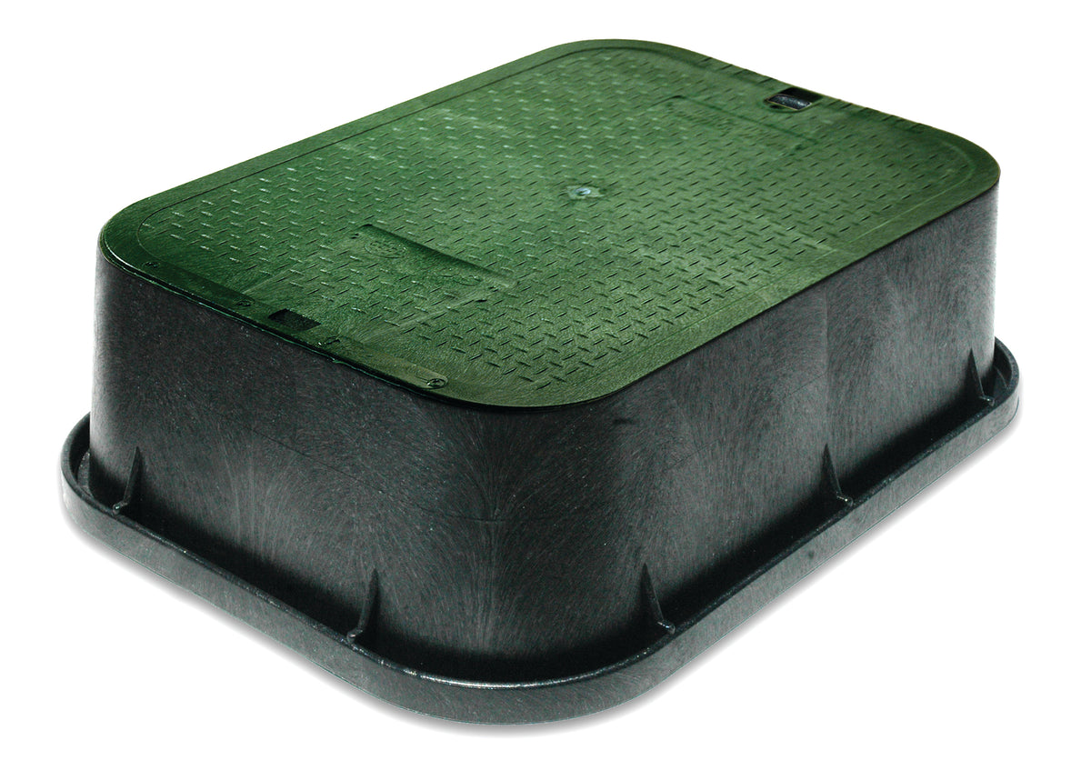 NDS 119, 13" x 20" x 6" Standard Series Extension Box - Black Box / Green Cover, ICV