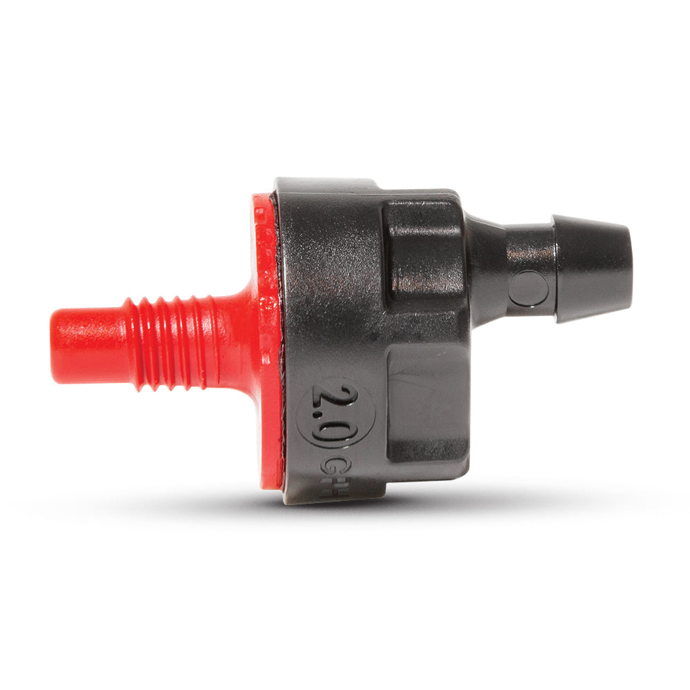 Rain Bird Red Xeri-Bug™ Drip Emitter With Check Valve 10-32 Threaded 2.0 GPH