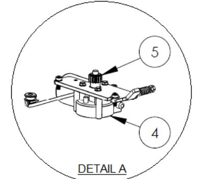 S.R. Smith PAL2: Detail A, motor mount assembly exploded parts diagram with numbered keys