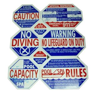 Traffic Graphix 8 Way <b>California</b> Pool Safety Sign | TGPS1001