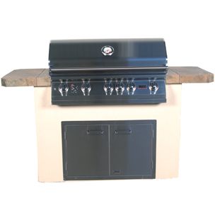 Lion Premium Grill Islands Prominent Q with Rock or Brick Natural Gas | 90104NG