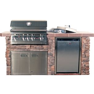 Lion Premium Grill Islands  Advanced Q with Stucco Natural Gas | 90107NG