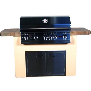 Lion Premium Grill Islands Superior Q with Rock or Brick Natural Gas | 90102NG