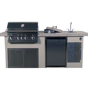 Lion Premium Grill Islands Premium Q with Stucco Propane | 90111LP