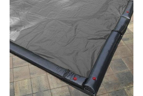 PoolTux Inground Pool King Winter Cover | 16' x 24' Rectangle Silver/Black | 122129ISBL