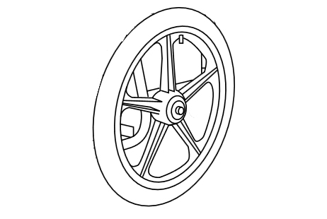 Hammerhead Vaccum 20" Wheel Complete HH1050