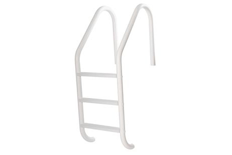 SR Smith Residential Economy 3 Step Ladder with Hip Tread | 304 Grade Sealed Steel Pewter Gray | Plastic Tread | VLLS-103E-VG