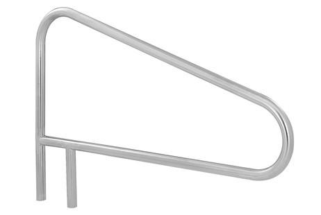 SR Smith Residential Deck Mounted 54" Braced Stair Rail | SealedSteel Radiant White | 1.90" OD .049 Wall Thickness | DMS-103A-VW