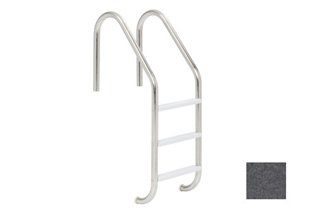 SR Smith Residential Economy 3 Step Ladder with Hip Tread | 304 Grade Stainless Steel | Powder Coated Rock Gray | VLLS-103E-RG