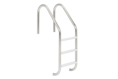 SR Smith Residential Economy 3 Step Ladder with Hip Tread | 304 Grade Sealed Steel Silver Gray | VLLS-103E-SG