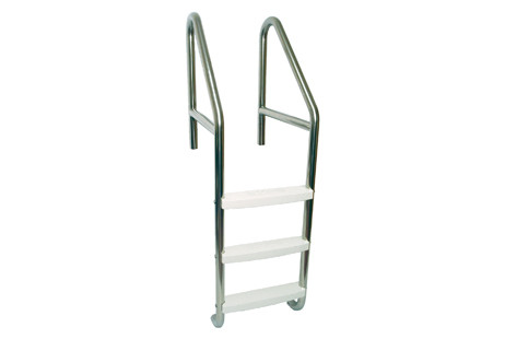 SR Smith 32" Florida Rollout 3 Step Ladder with Crossbrace | 304 Grade Stainless Steel | 1.9 OD .049 Wall Thickness | 50-792S-32