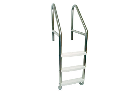 SR Smith 34" Florida Rollout 3 Step Ladder with Crossbrace | 304 Grade Stainless Steel | 1.9 OD .049 Wall Thickness | 50-792S-34