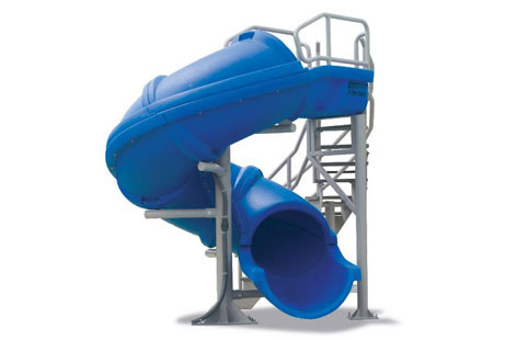 SR Smith Vortex Slide with Spiral Staircase & Half Closed Flume | Blue | 695-209-43