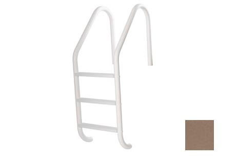 SR Smith Residential Economy 3 Step Ladder with Hip Tread | 304 Grade Sealed Steel Taupe | Plastic Tread | VLLS-103E-VT