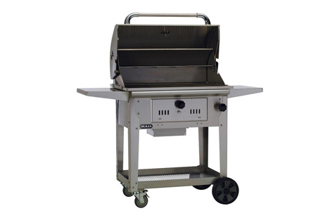 Bull Barbecue Bison 30" Charcoal Stainless Steel Barbeque Cart Only | 67531