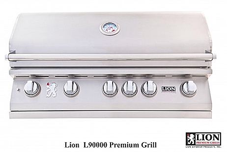 Lion Premium Grills L-90000 40" 5-Burner Stainless Steel Built-in Propane Grill with Lights | 90814