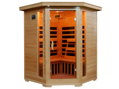 HeatWave Santa Fe 3 Person Carbon Infrared Sauna | Corner Unit | SA2412DX