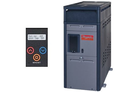 Raypak 156A Above Ground Pool and Spa Heater | Digital Controls Electronic Ignition | Natural Gas 150K BTU | 0-4999 Feet | P-M156A-EN-C 014802 P-R156A-EN-C 014784