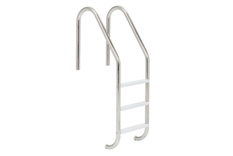 SR Smith Residential 3 Step Ladder with Econo Tread | 316 Grade Stainless Steel Marine Grade | 1.9 OD .049 Thikness | RLF-24E-3B-MG