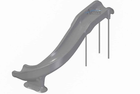 Global Pool Products Landscape Slide Swimming Pool Slide with LED Light | Gray | GPPSSW17-GREY-R-LED