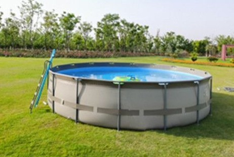 CaliFun Soft Sided Frame Above Ground Swimming Pool Package | 18' Round 52" Tall | 187338