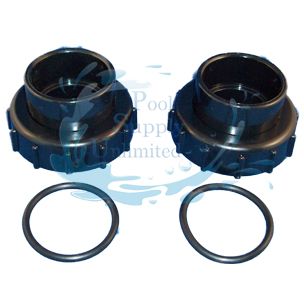 Pentair Valve, Union, Heater Adapter Kit Black | 2" Sockets | 270100