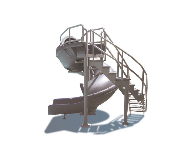 SR Smith Vortex Slide with Ladder & Open Flume | Gray Granite | 695-209-124