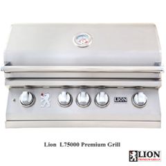 Lion Premium Grills L-75000 32" 4-Burner Stainless Steel Built-in Natural Gas Grill with Lights | 75623