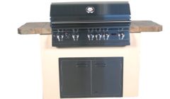 Lion Premium Grill Islands Prominent Q with Rock or Brick Natural Gas | 90104NG