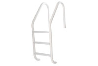 SR Smith Residential Economy 3 Step Ladder with Hip Tread | 304 Grade Sealed Steel Pewter Gray | Plastic Tread | VLLS-103E-VG