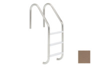 SR Smith Residential Economy 3 Step Ladder with Hip Tread | 304 Grade Stainless Steel Powder Coated Taupe | VLLS-103E-TP