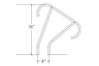 SR Smith Meridian Series Hand Rail Pair | 316L Stainless Steel Marine Grade | 1.90" OD .065 Wall Thickness | MER-1001-MG