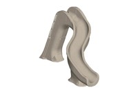 Global Pool Products Rip Tide Slide | Left Turn | Grey | GPPSRT-GREY-L